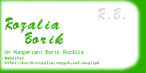 rozalia borik business card